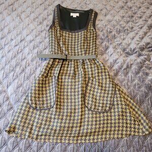 Jessica Simpson Gray Slate Hindstooth  Dress